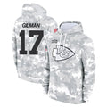 Blackjersey KC.Chiefs #17 Alohi Gilman Player Arctic Camo Salute to Service Hoodies Limited Game Stitched Jerseys