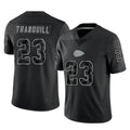 Blackjersey KC.Chiefs #23 Drue Tranquill Player Black Limited Reflective Game Stitched Jerseys