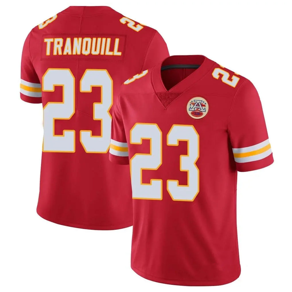 Blackjersey KC.Chiefs #23 Drue Tranquill Player Red Limited Vapor Untouchable Home Game Stitched Jerseys