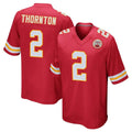 Blackjersey KC.Chiefs #2 Tyquan Thornton Player Red Home Game Stitched Jerseys