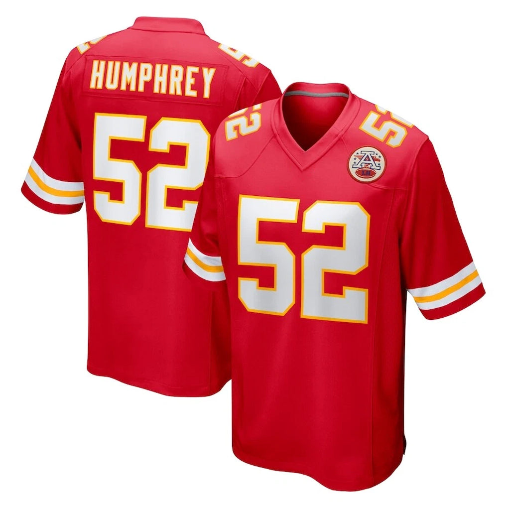 Blackjersey KC.Chiefs #52 Creed Humphrey Player Red Home Game Stitched Jerseys