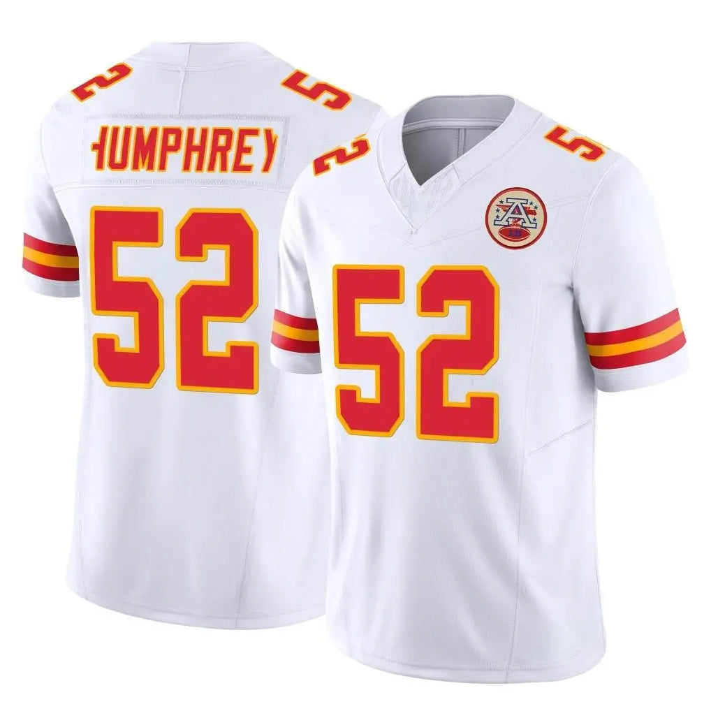 Blackjersey KC.Chiefs #52 Creed Humphrey Player White Limited Vapor F.U.S.E. Home Game Stitched Jerseys
