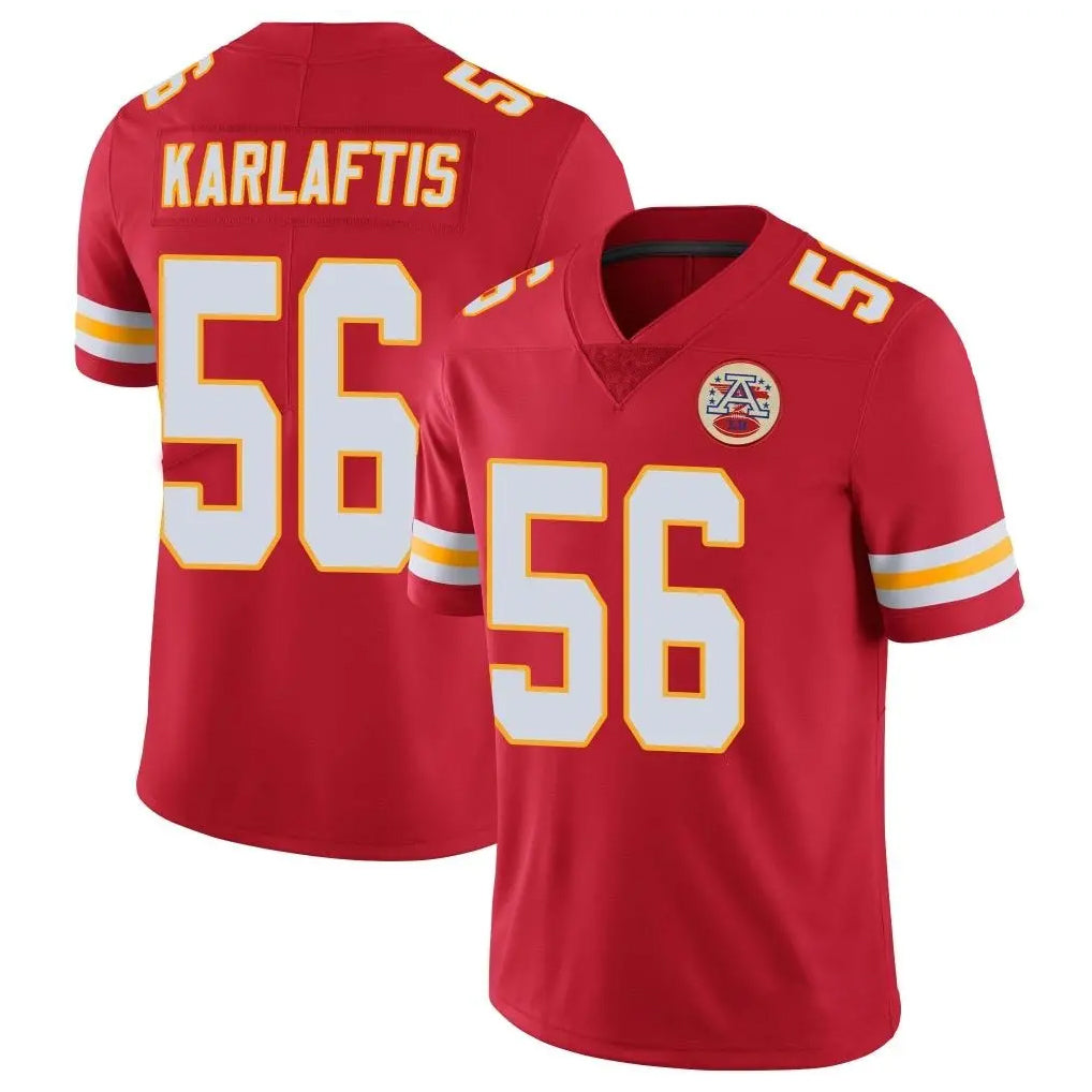 Blackjersey KC.Chiefs #56 George Karlaftis Player Red Limited Vapor Untouchable Home Game Stitched Jerseys
