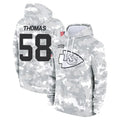 Blackjersey KC.Chiefs #58 Derrick Thomas Player Arctic Camo Salute to Service Hoodies Stitched Jerseys