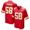 Blackjersey KC.Chiefs #58 Derrick Thomas Player Red Home Game Stitched Jerseys