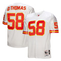Blackjersey KC.Chiefs #58 Derrick Thomas Player White Mitchell & Ness 1994 Throwback Retired Stitched Jerseys
