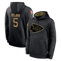 Blackjersey KC.Chiefs #5 Mansoor Delane Player Black Salute to Service Hoodies Limited Game Stitched Jerseys