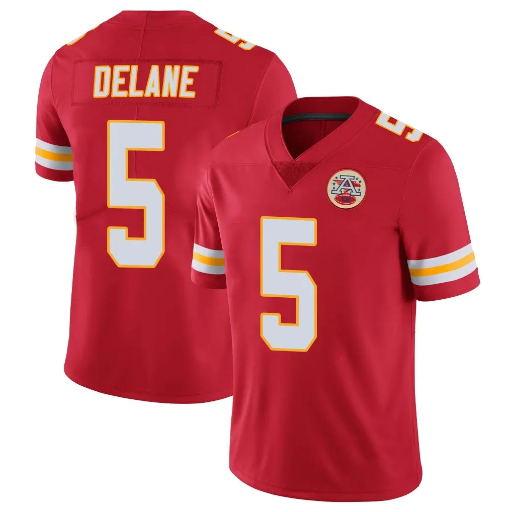 Blackjersey KC.Chiefs #5 Mansoor Delane Player Red Limited Vapor Untouchable Home Game Stitched Jerseys
