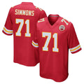 Blackjersey KC.Chiefs #71 Josh Simmons Player Red Home Game Stitched Jerseys