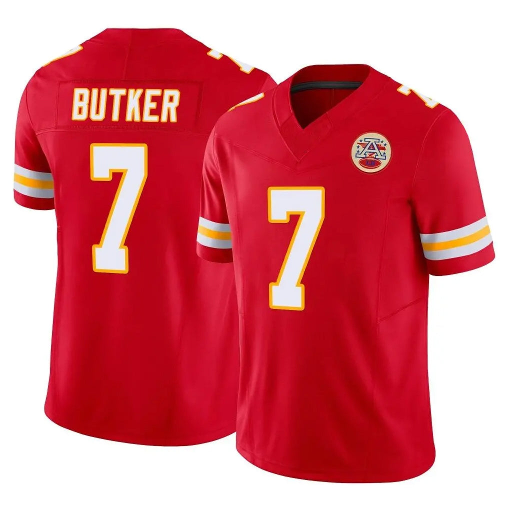 Blackjersey KC.Chiefs #7 Harrison Butker Player Red Limited Vapor F.U.S.E. Home Game Stitched Jerseys