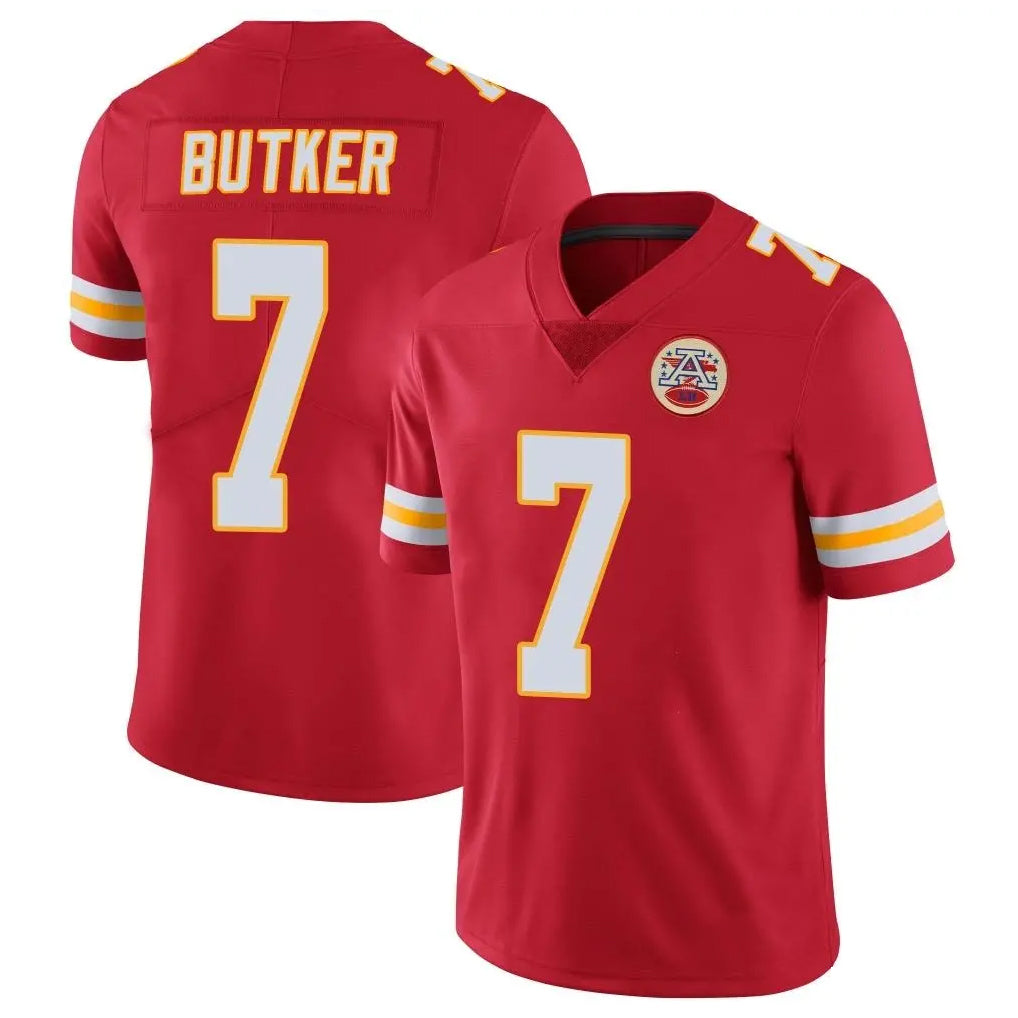Blackjersey KC.Chiefs #7 Harrison Butker Player Red Limited Vapor Untouchable Home Game Stitched Jerseys