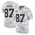 Blackjersey KC.Chiefs #87 Travis Kelce Player Arctic Camo Salute To Service Limited Game Stitched Jerseys