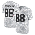 Blackjersey KC.Chiefs #88 Tony Gonzalez Player Arctic Camo Salute To Service Limited Game Stitched Jerseys