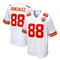 Blackjersey KC.Chiefs #88 Tony Gonzalez Player White Home Game Stitched Jerseys