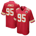 Blackjersey KC.Chiefs #95 Chris Jones Player Red Home Game Stitched Jerseys