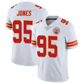 Blackjersey KC.Chiefs #95 Chris Jones Player White Limited Vapor Untouchable Home Game Stitched Jerseys