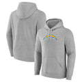 Blackjersey LA.Chargers Gray LOGO Pullover Hoodies Home Game Blank Player Stitched Jerseys