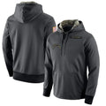 Blackjersey LA.Chargers Gray Pullover Hoodie Home Game Blank Player Stitched Jerseys