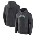 Blackjersey LA.Chargers Gray Pullover Hoodies Home Game Blank Player Stitched Jerseys