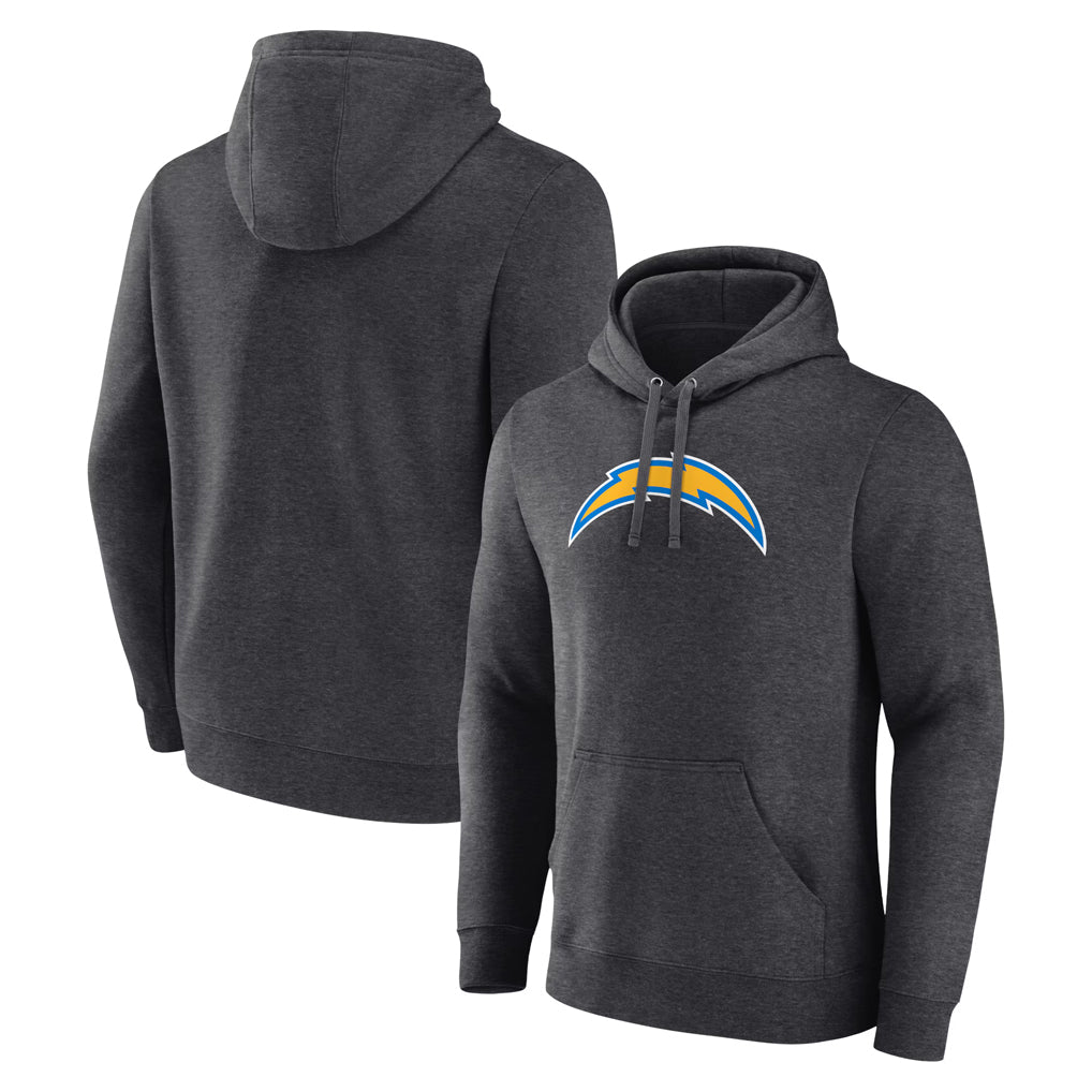 Blackjersey LA.Chargers Gray Pullover Hoodies Home Game Blank Player Stitched Jerseys