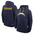 Blackjersey LA.Chargers Navy LOGO Pullover Hoodies Home Game Blank Player Stitched Jerseys