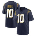 Blackjersey LA.Chargers #10 Justin Herbert Player Navy Home Game Stitched Jerseys