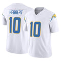 Blackjersey LA.Chargers #10 Justin Herbert Player White Limited Vapor F.U.S.E. Home Game Stitched Jerseys