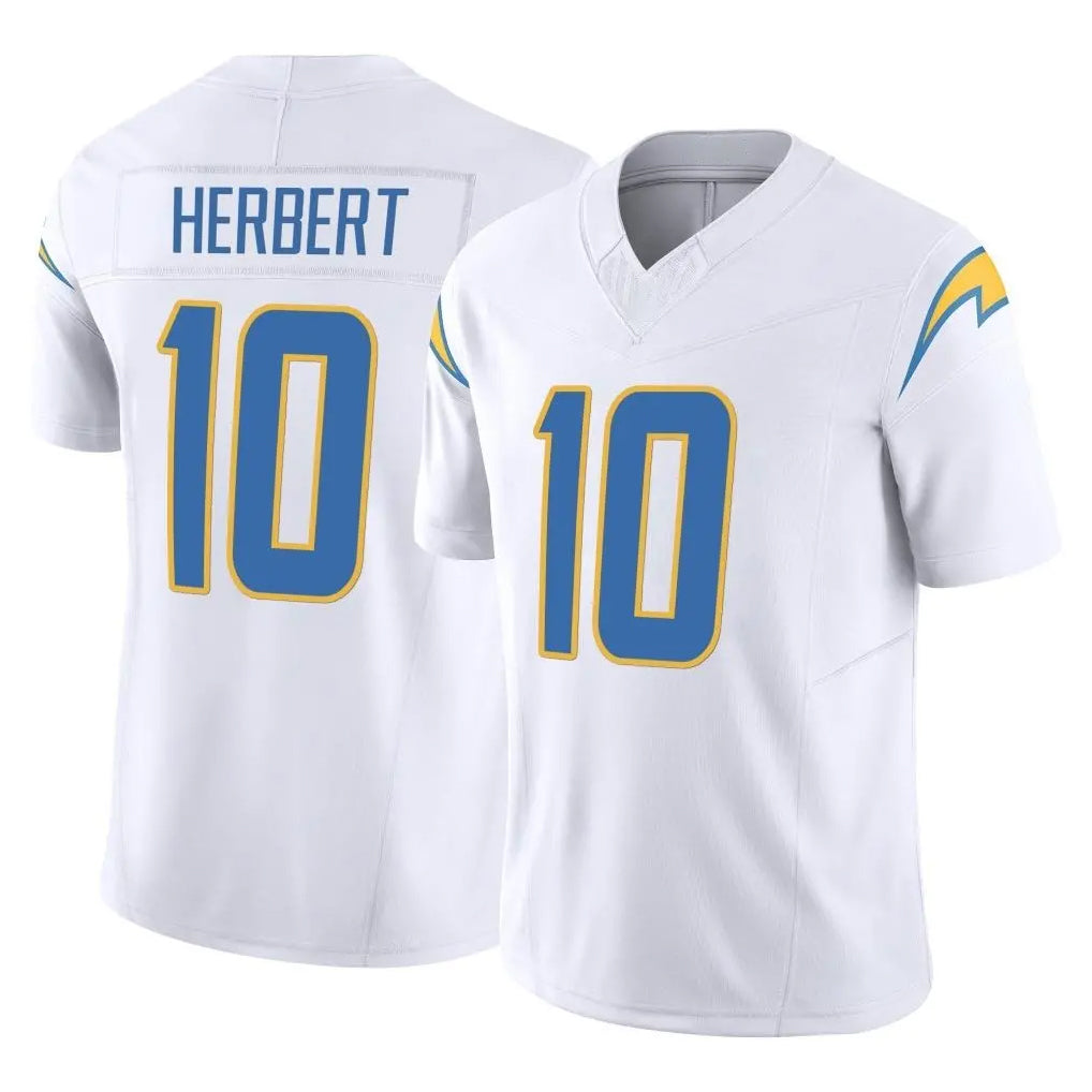 Blackjersey LA.Chargers #10 Justin Herbert Player White Limited Vapor F.U.S.E. Home Game Stitched Jerseys