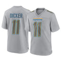 Blackjersey LA.Chargers #11 Cameron Dicker Player Gray Atmosphere Fashion Home Game Stitched Jerseys