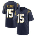 Blackjersey LA.Chargers #15 Ladd McConkey Player Navy Home Game Stitched Jerseys