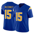 Blackjersey LA.Chargers #15 Ladd McConkey Player Royal Limited Vapor F.U.S.E. Home Game Stitched Jerseys