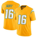 Blackjersey LA.Chargers #16 J.K. Scott Player Gold Limited Vapor F.U.S.E. Home Game Stitched Jerseys