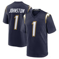Blackjersey LA.Chargers #1 Quentin Johnston Player Navy Alternate Home Game Stitched Jerseys