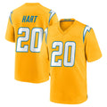 Blackjersey LA.Chargers #20 Cam Hart Player Gold Home Game Stitched Jerseys