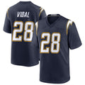 Blackjersey LA.Chargers #28 Kimani Vidal Player Navy Alternate Home Game Stitched Jerseys