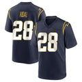 Blackjersey LA.Chargers #28 Kimani Vidal Player Navy Home Game Stitched Jerseys