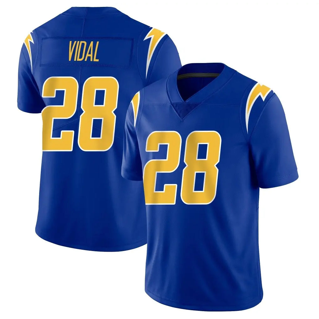 Blackjersey LA.Chargers #28 Kimani Vidal Player Royal Limited Vapor Home Game Stitched Jerseys