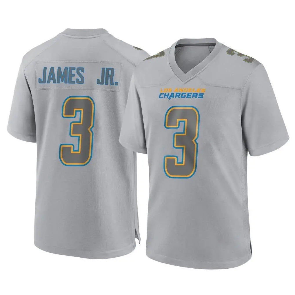 Blackjersey LA.Chargers #3 Derwin James Jr. Player Gray Atmosphere Fashion Home Game Stitched Jerseys