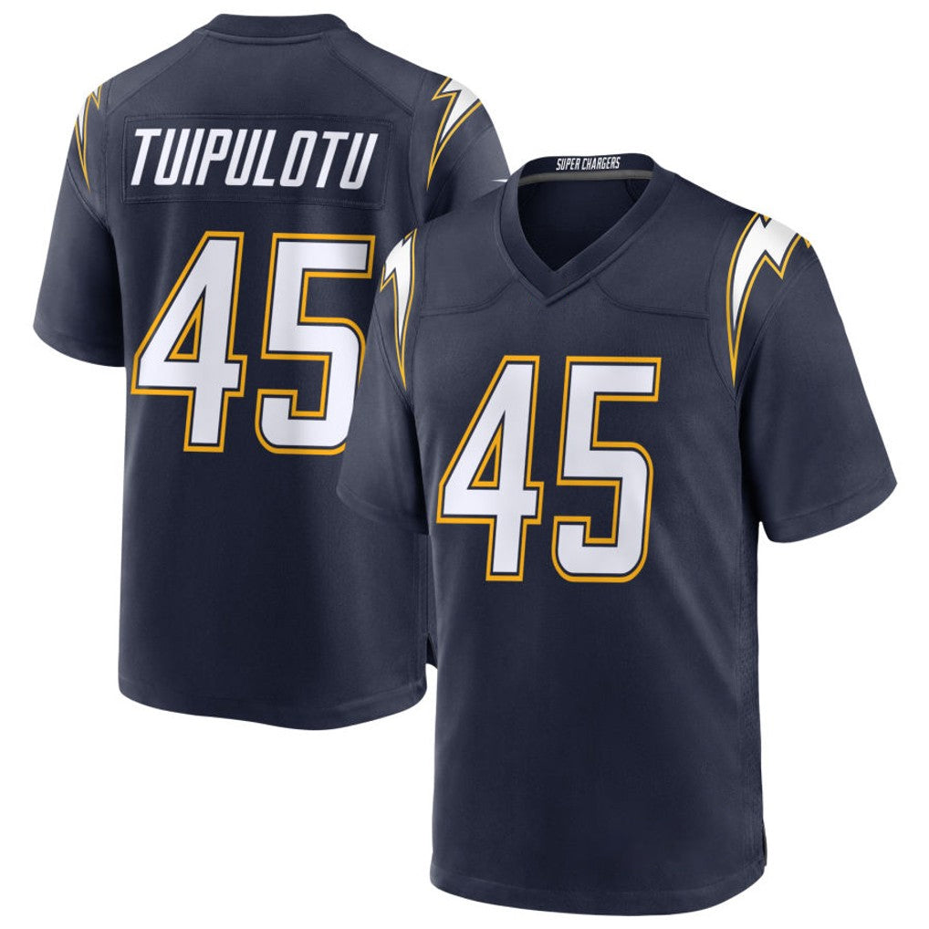 Blackjersey LA.Chargers #45 Tuli Tuipulotu Player Navy Alternate Home Game Stitched Jerseys