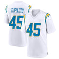 Blackjersey LA.Chargers #45 Tuli Tuipulotu Player White Home Game Stitched Jerseys