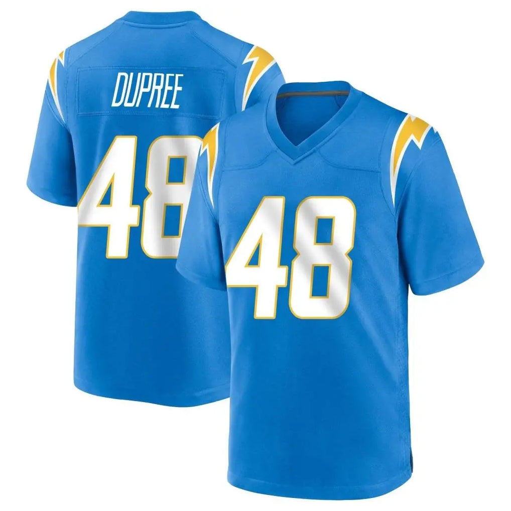 Blackjersey LA.Chargers #48 Bud Dupree Player Blue Home Game Stitched Jerseys