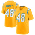 Blackjersey LA.Chargers #48 Bud Dupree Player Gold Home Game Stitched Jerseys