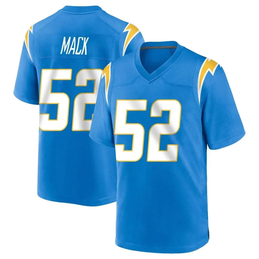 Blackjersey LA.Chargers #52 Khalil Mack Player Blue Home Game Stitched Jerseys
