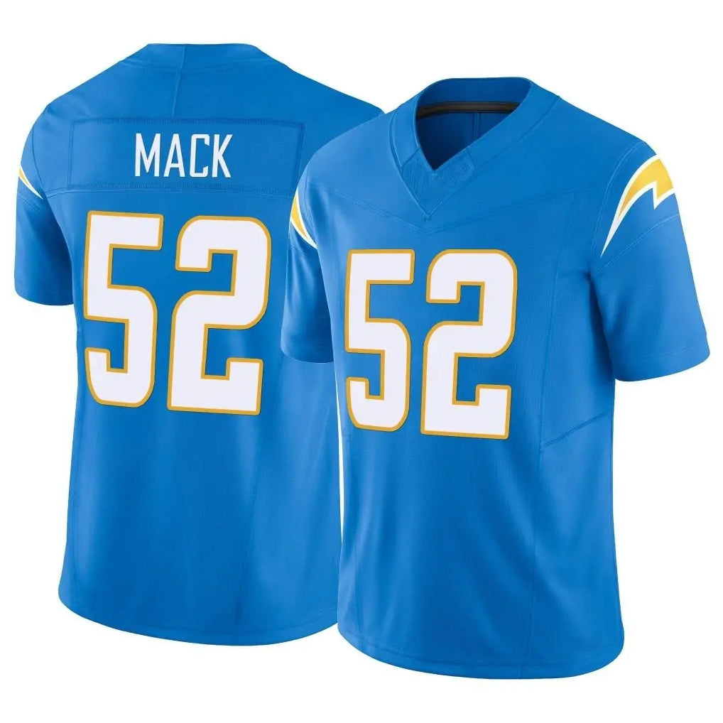 Blackjersey LA.Chargers #52 Khalil Mack Player Blue Limited Vapor F.U.S.E. Home Game Stitched Jerseys