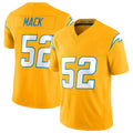 Blackjersey LA.Chargers #52 Khalil Mack Player Gold Limited Vapor F.U.S.E. Home Game Stitched Jerseys