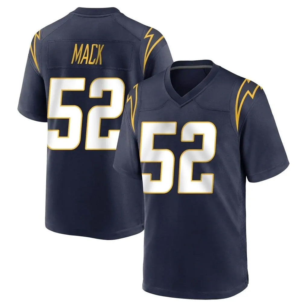 Blackjersey LA.Chargers #52 Khalil Mack Player Navy Home Game Stitched Jerseys