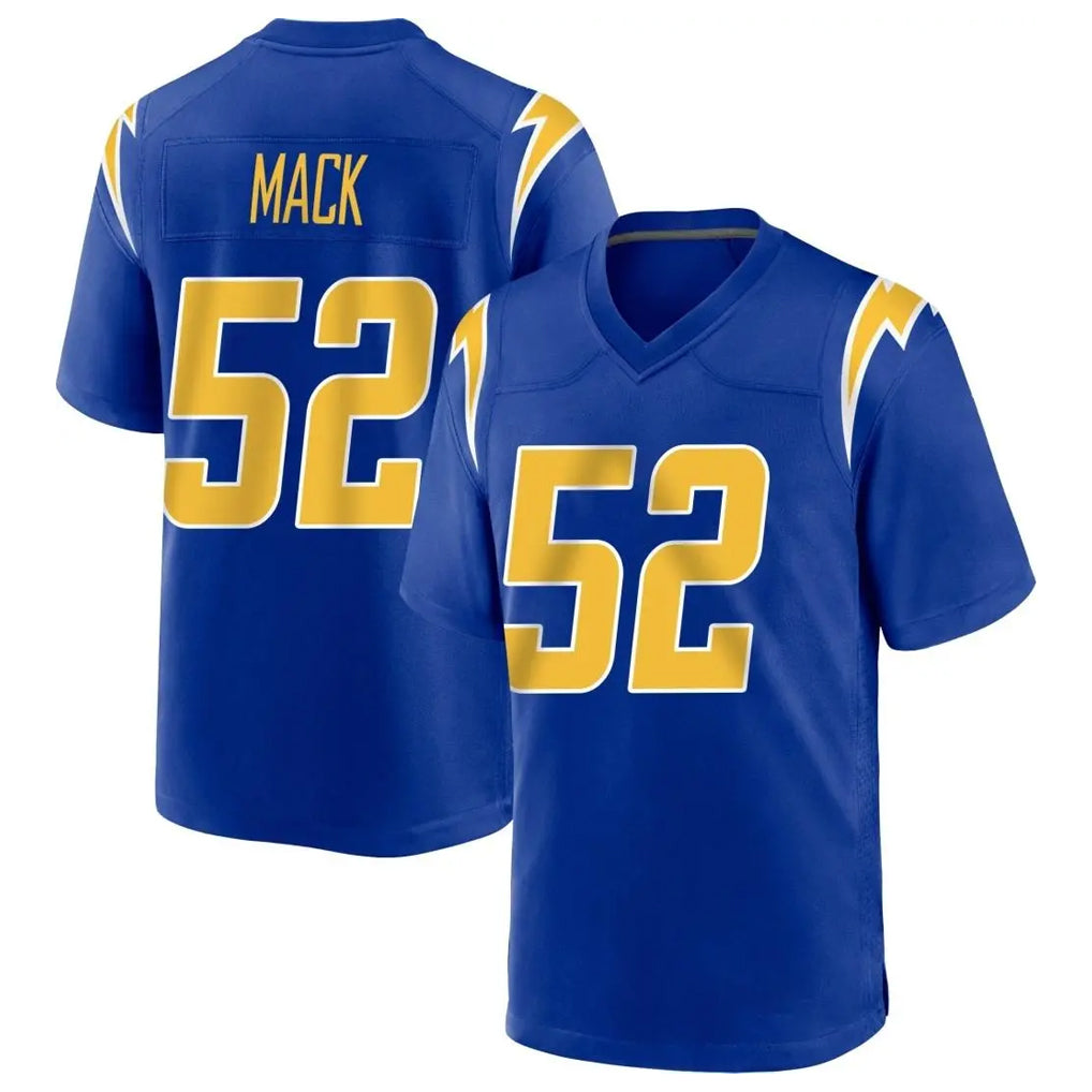 Blackjersey LA.Chargers #52 Khalil Mack Player Royal Home Game Stitched Jerseys