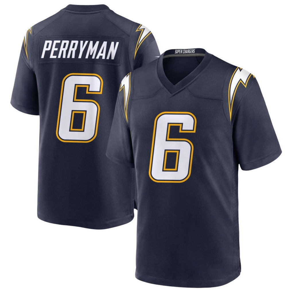 Blackjersey LA.Chargers #6 Denzel Perryman Player Navy Alternate Home Game Stitched Jerseys