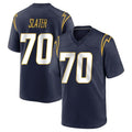 Blackjersey LA.Chargers #70 Rashawn Slater Player Navy Home Game Stitched Jerseys