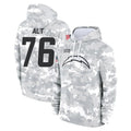Blackjersey LA.Chargers #76 Joe Alt Player Arctic Camo Salute to Service Hoodies Limited Game Stitched Jerseys